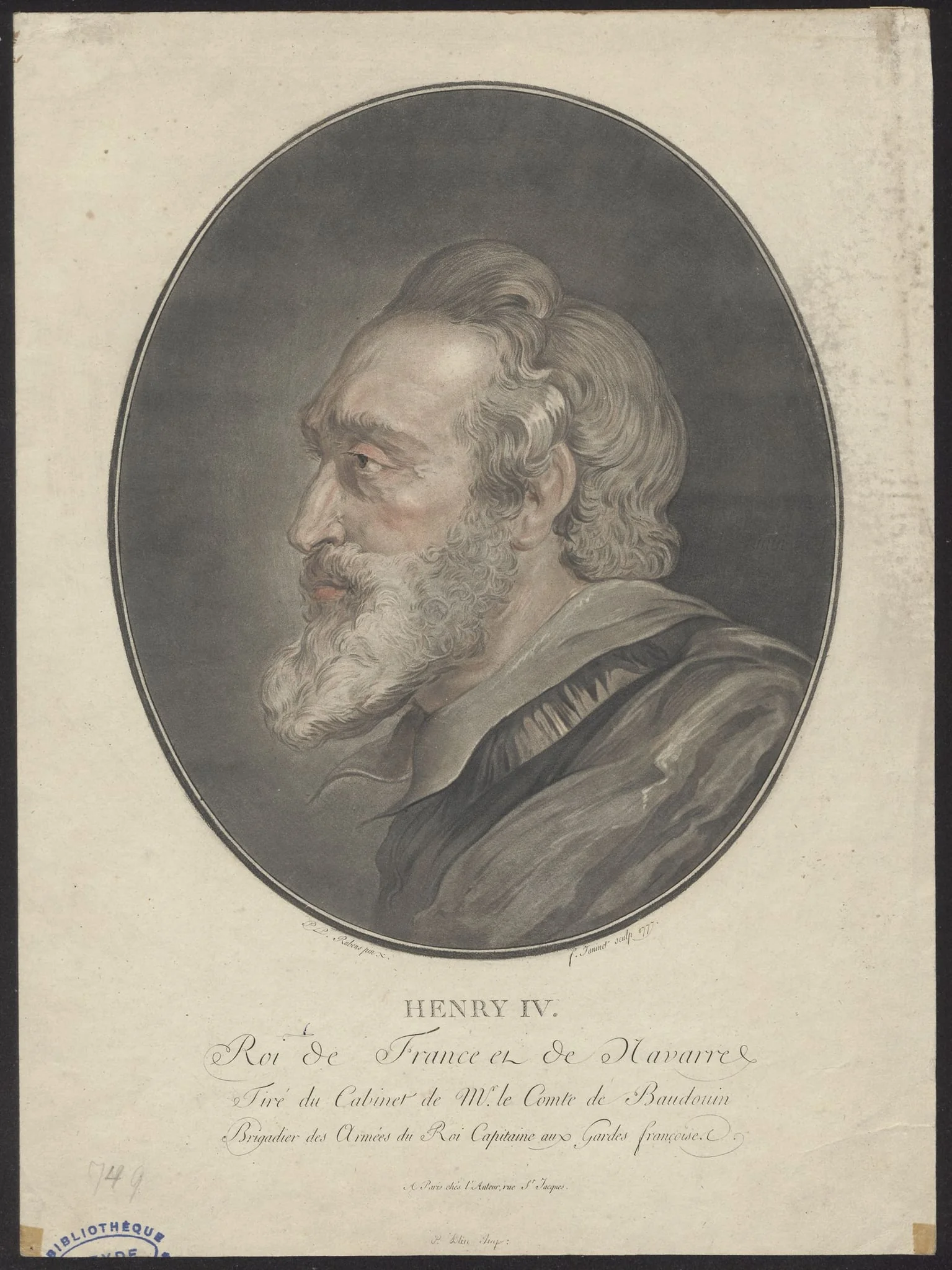 Portrait of Henry IV, king of France, detail