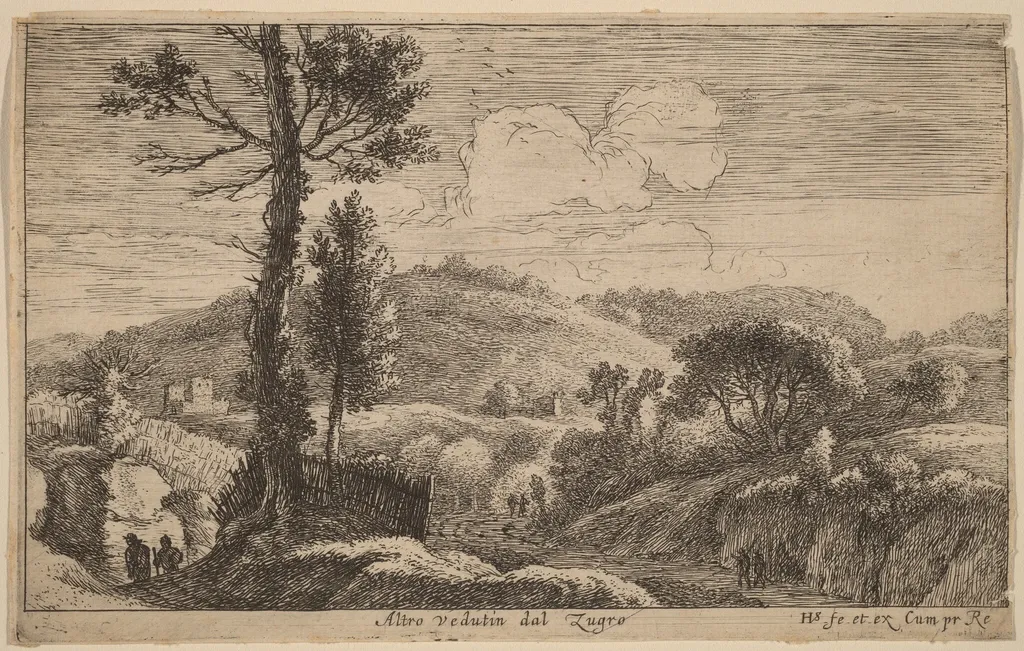 Third View of Zugro, by Herman van Swanevelt, ink, 1628