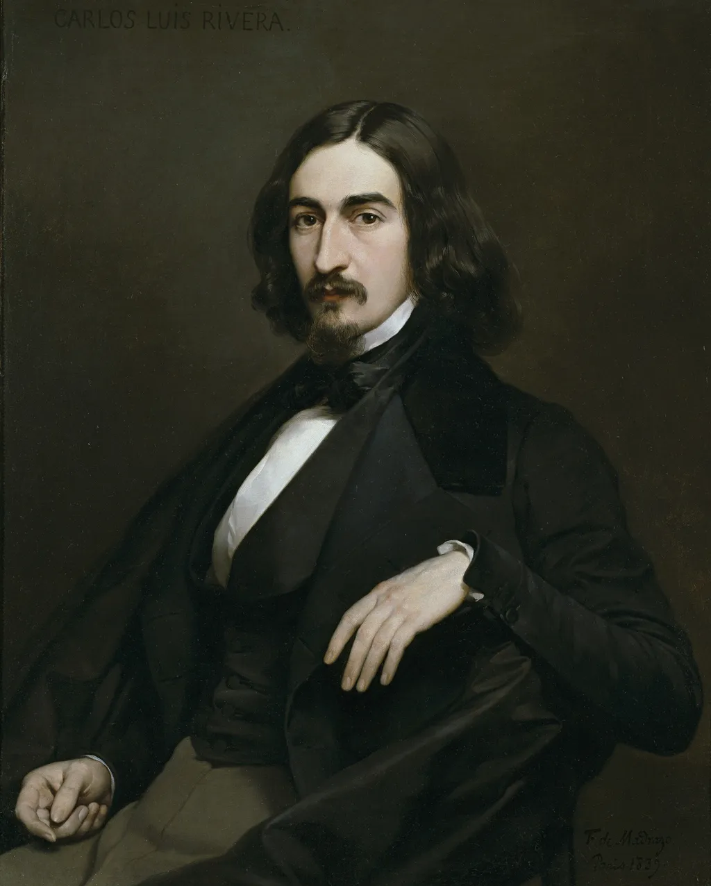 The Painter Carlos Luis de Ribera, by Federico de Madrazo y Kuntz, oil, 1838