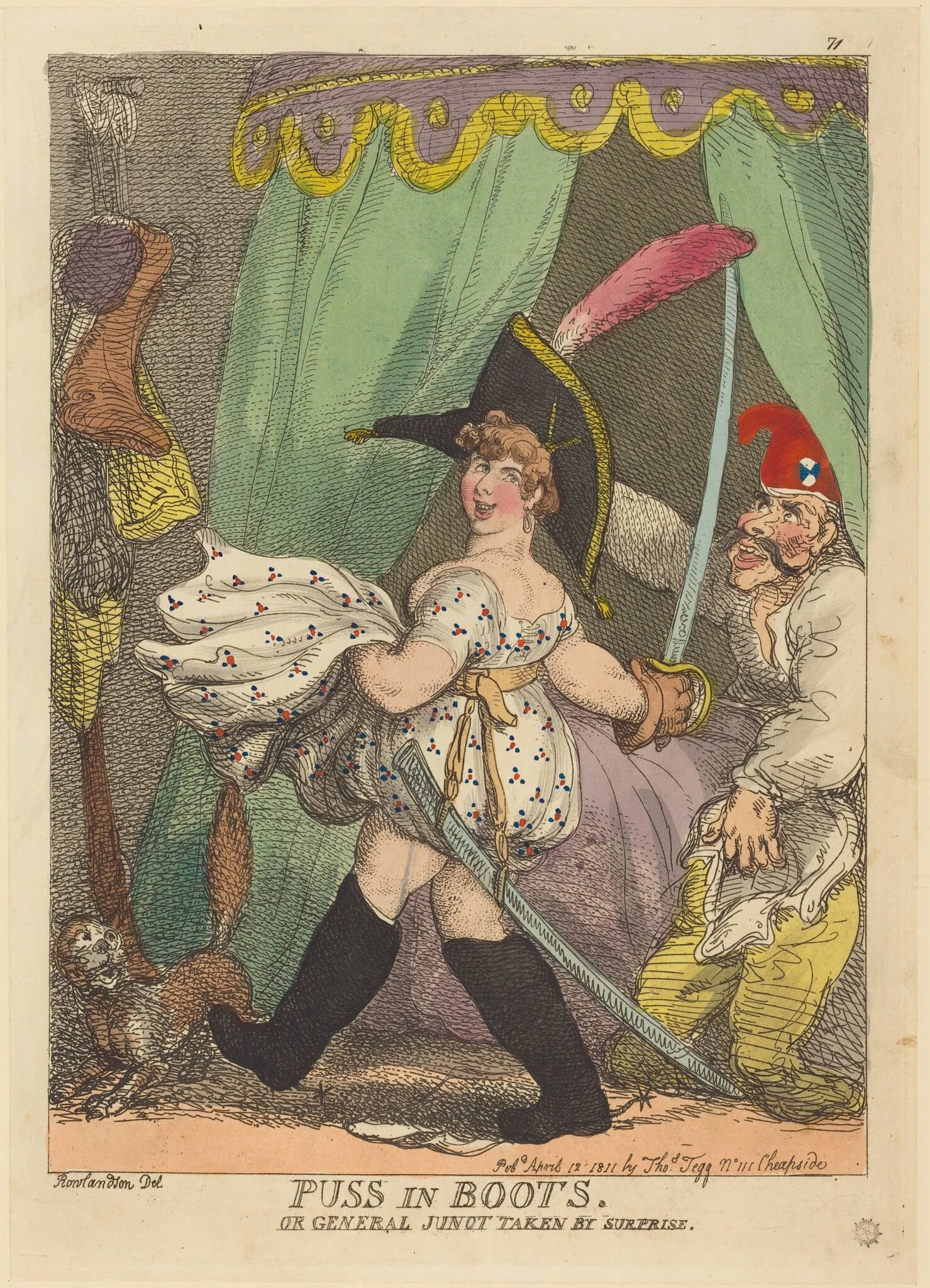 Puss in Boots, or General Junot taken by Surprise, detail