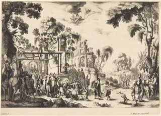 The Adoration of the Magi, by Nicolas Cochin, ink, 1648