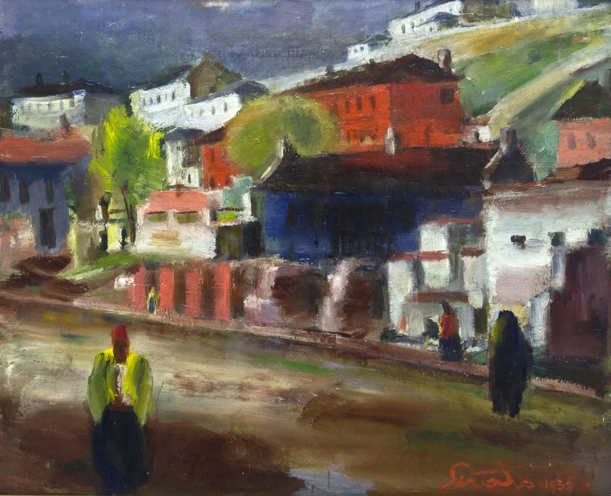 Stradă din Balcic după ploaie, detail
