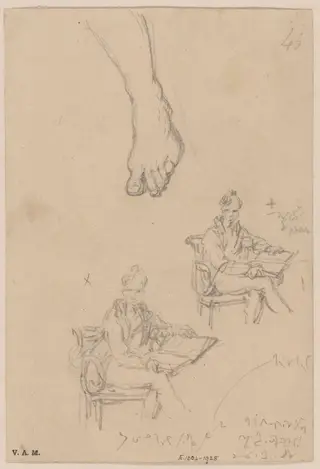 A seated Western man, by George Chinnery, 18