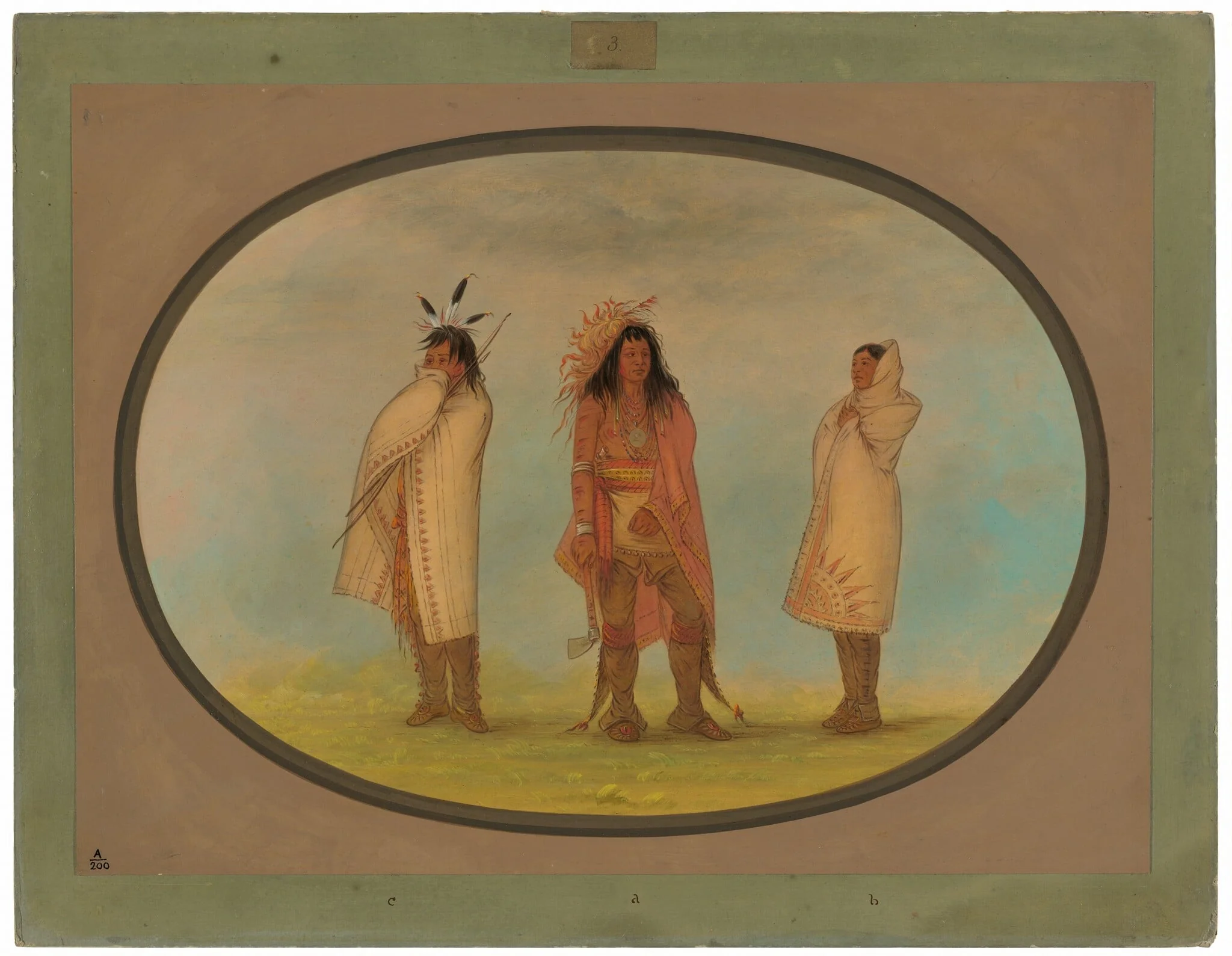 Three Iroquois Indians, detail