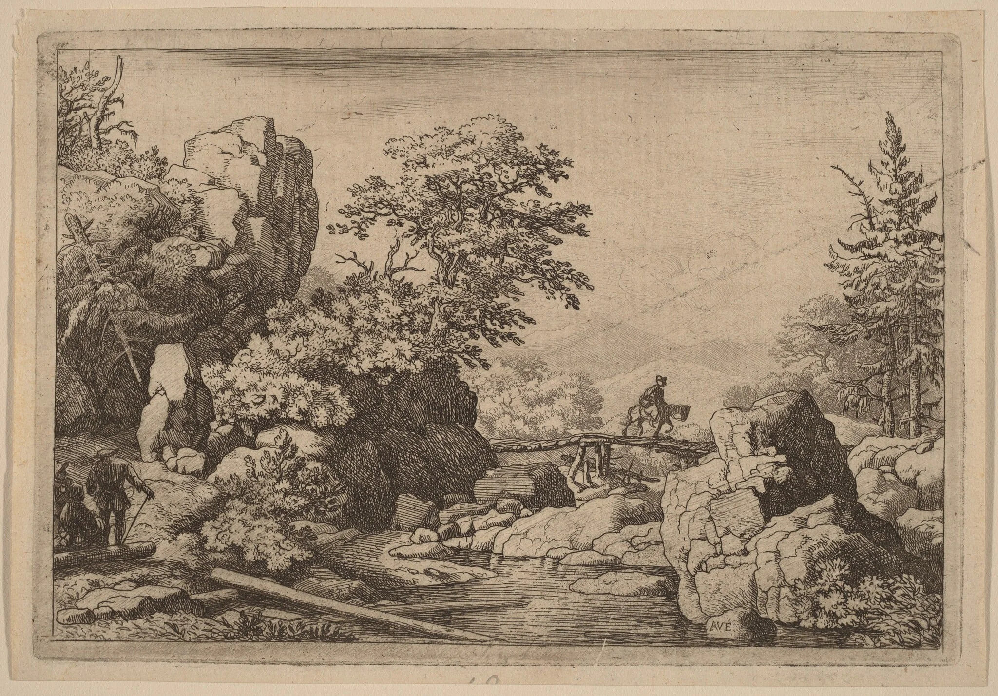 Horseman on a Bridge, detail