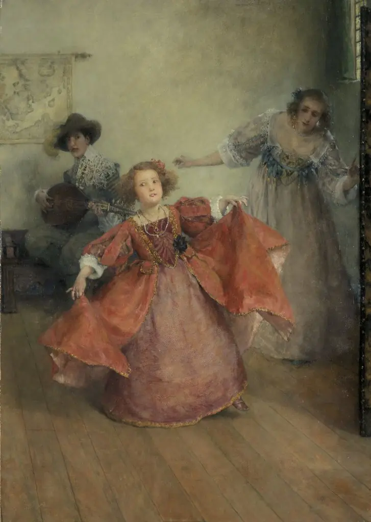 Airs and graces, by Laura Theresa Alma-Tadema, oil, 1896