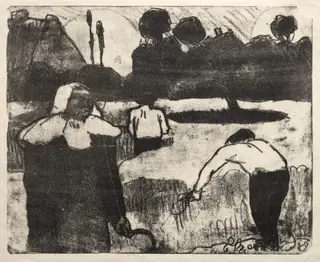 Les Bretonneries: The Harvesters (Les Moissonneurs), by Émile Bernard, 1889