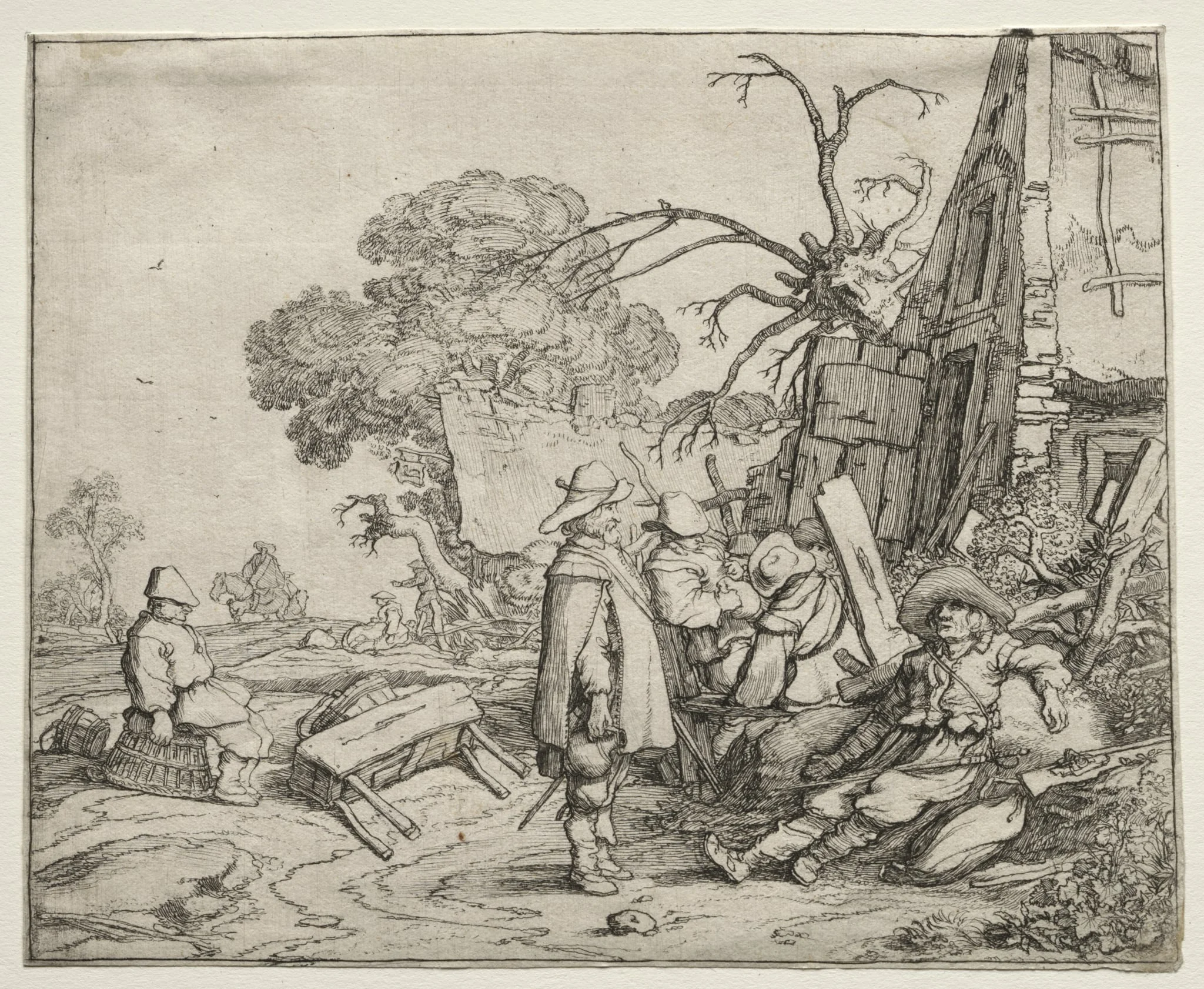 Landscape with Soldiers, detail