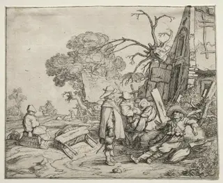 Landscape with Soldiers, by Pieter de Molijn, 1626