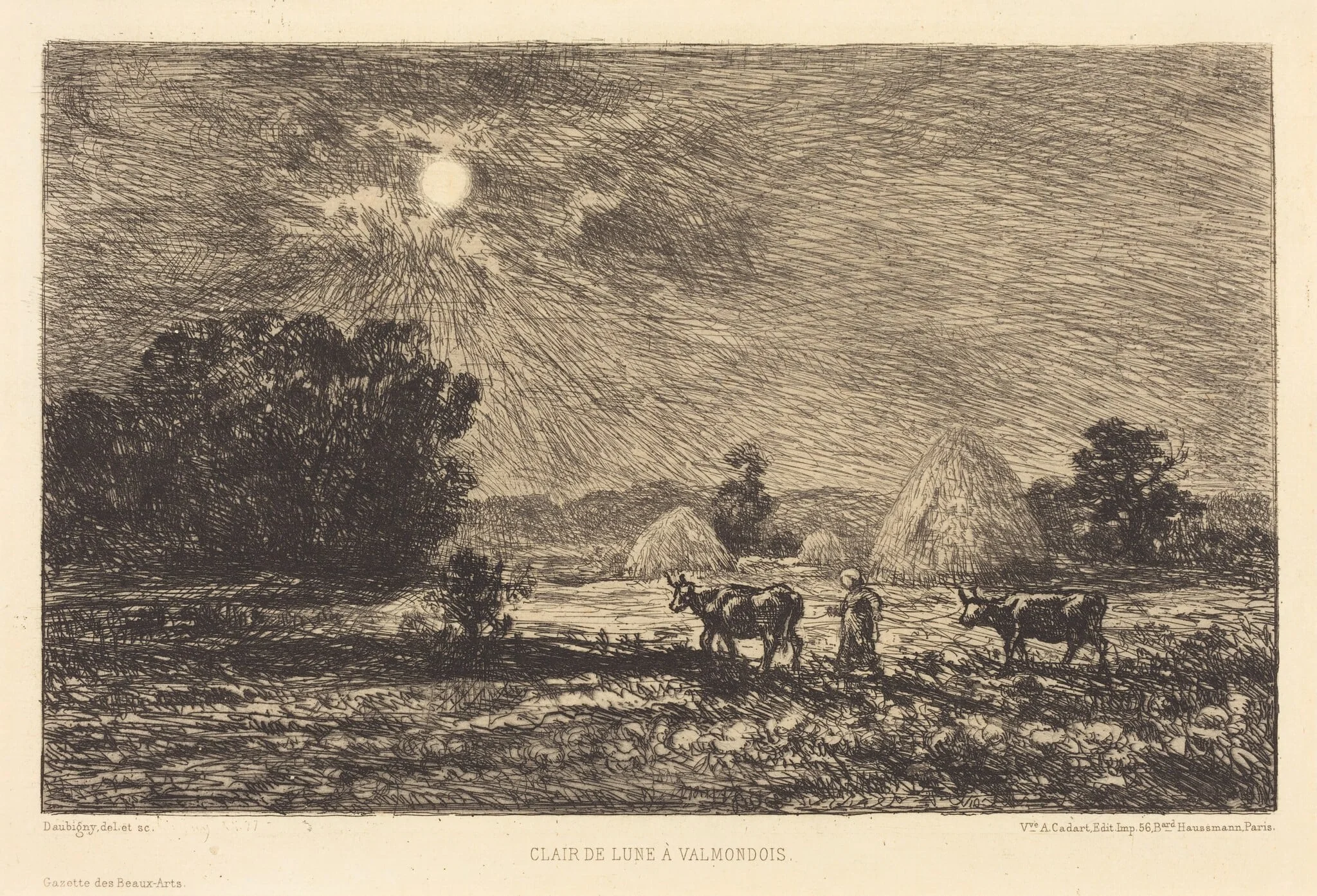 Moonlight at Valmondois (Clair de lune a Valmondois), detail