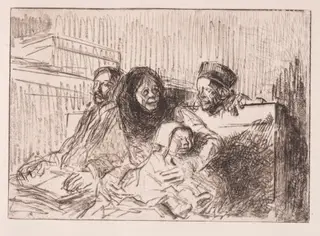 Temoins à l'audience, by Jean-Louis Forain, 1908