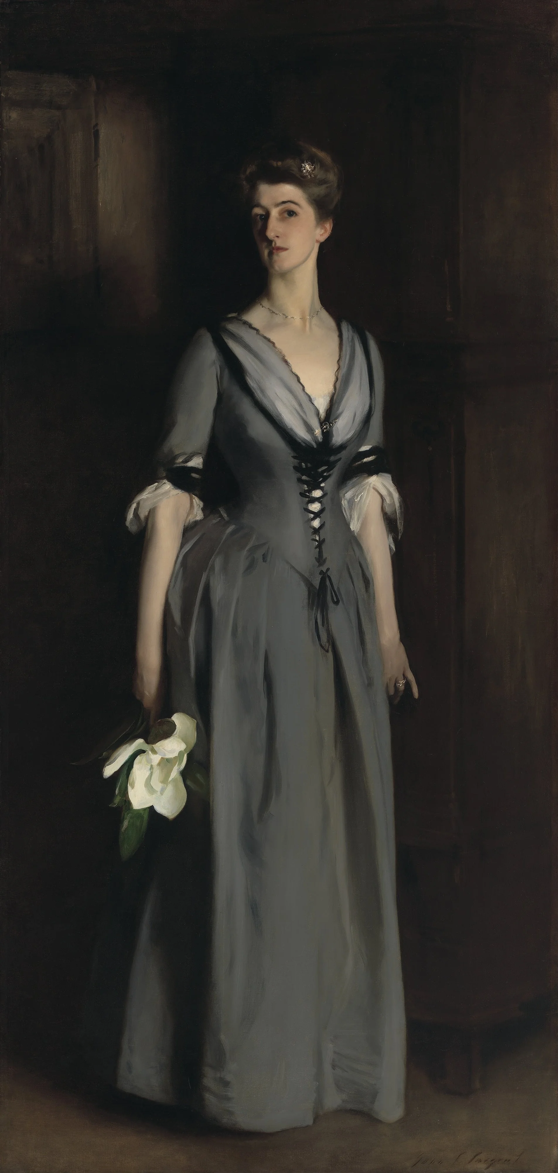 Mrs Albert Vickers (Edith Foster), detail