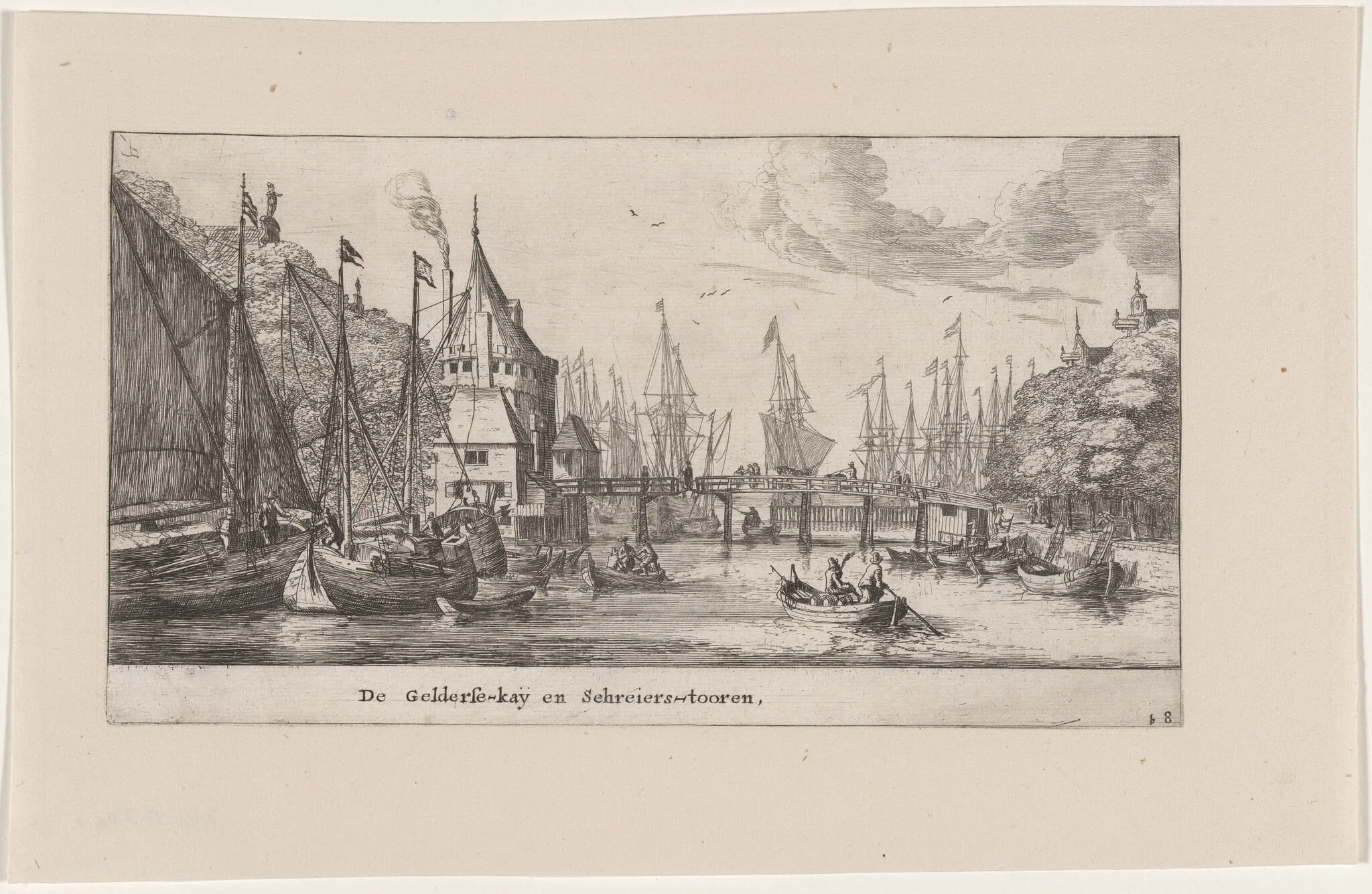 The Gelderse Quay and the Schreiers Tower, Amsterdam, detail