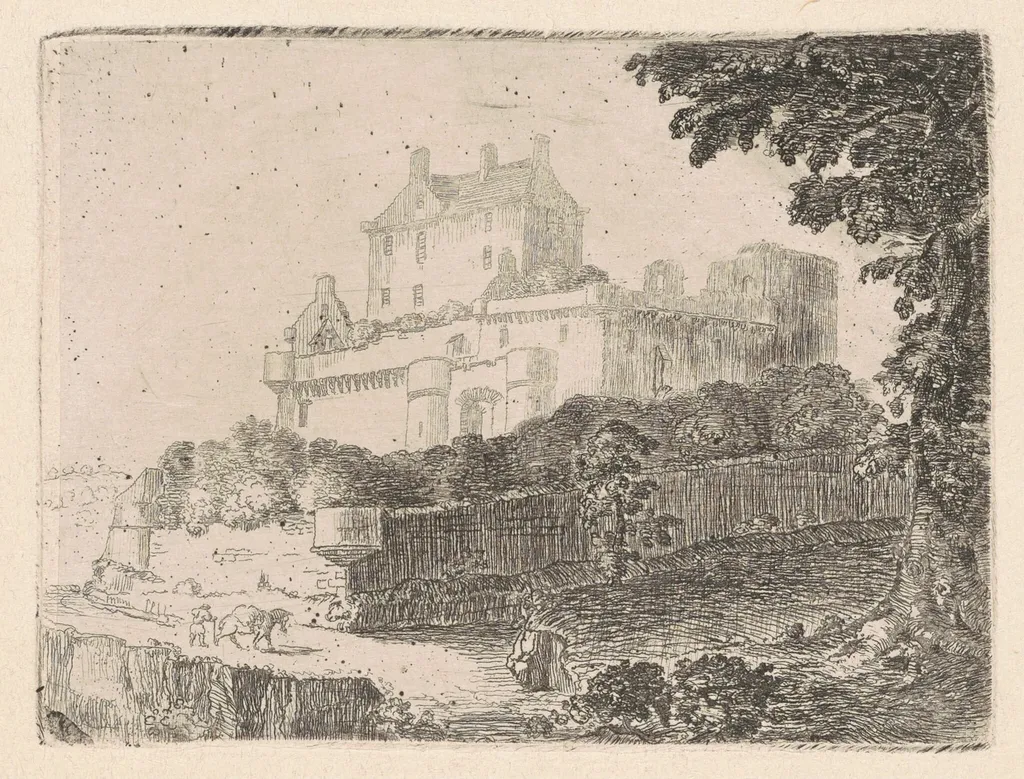 Dalhousie Castle I, by of Eldin, John Clerk, ink