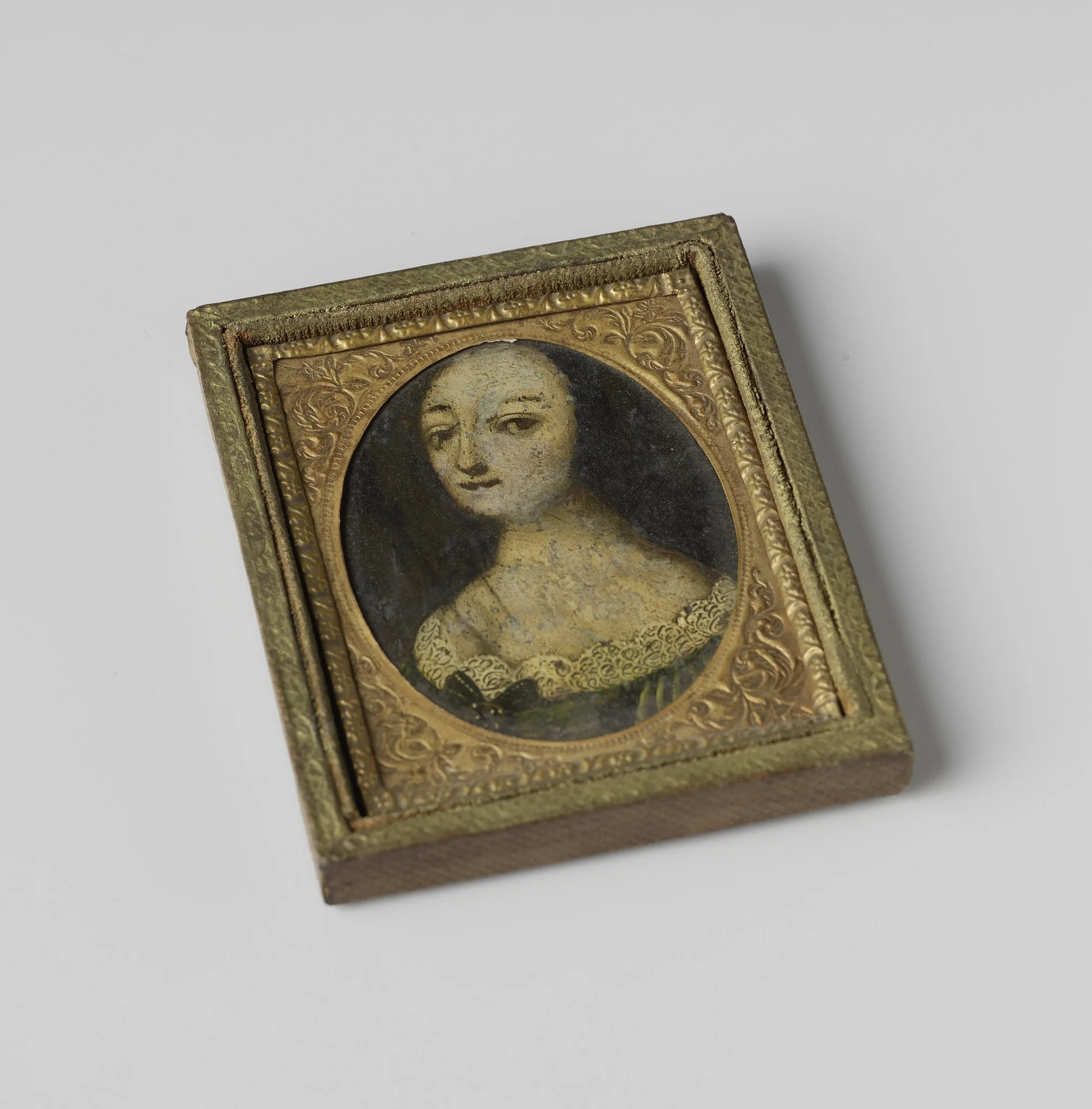 Portret van een onbekende vrouw, detail