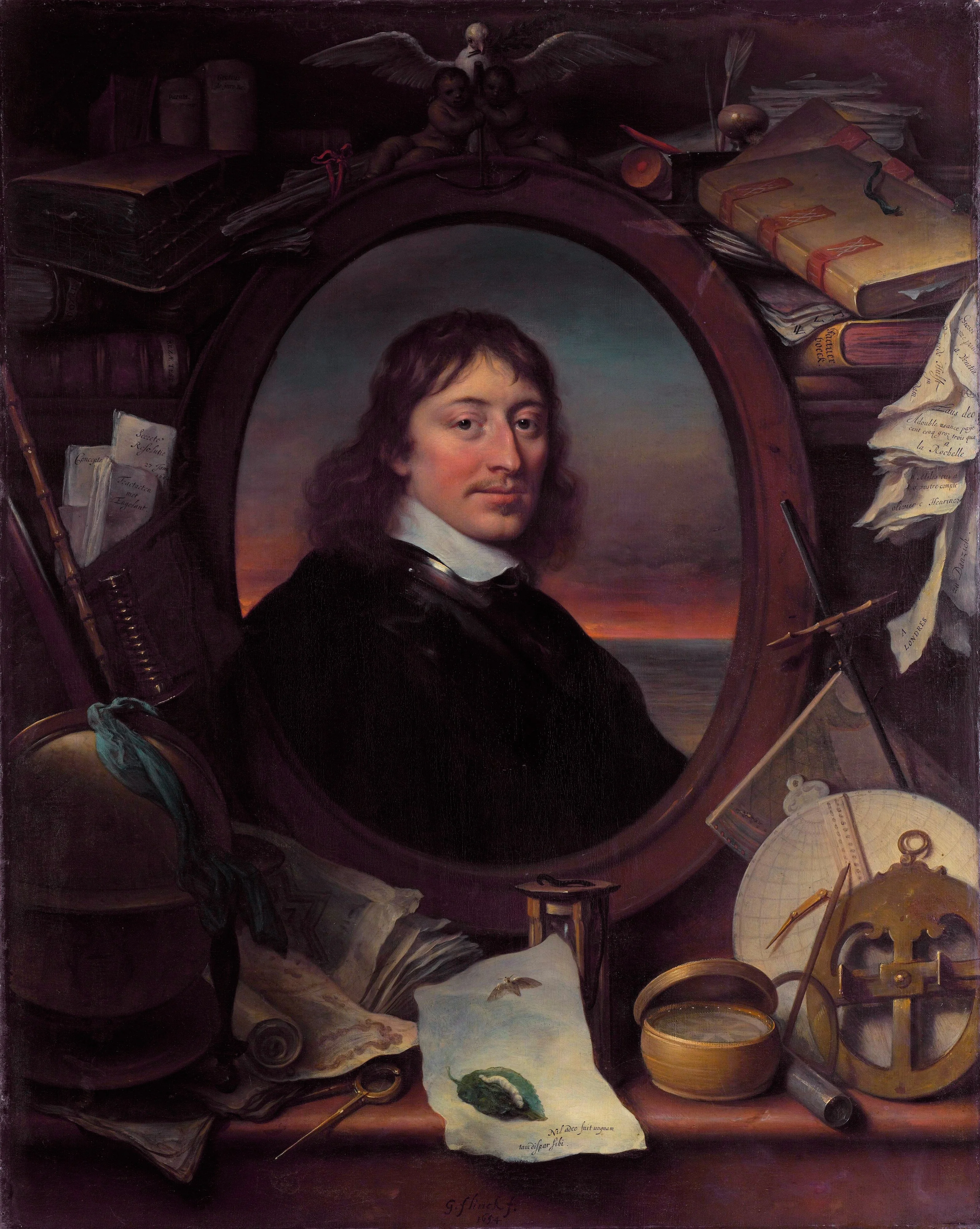 Gerard Pietersz Hulft (1621-56). First councillor and director-general of the Dutch East India Company, detail