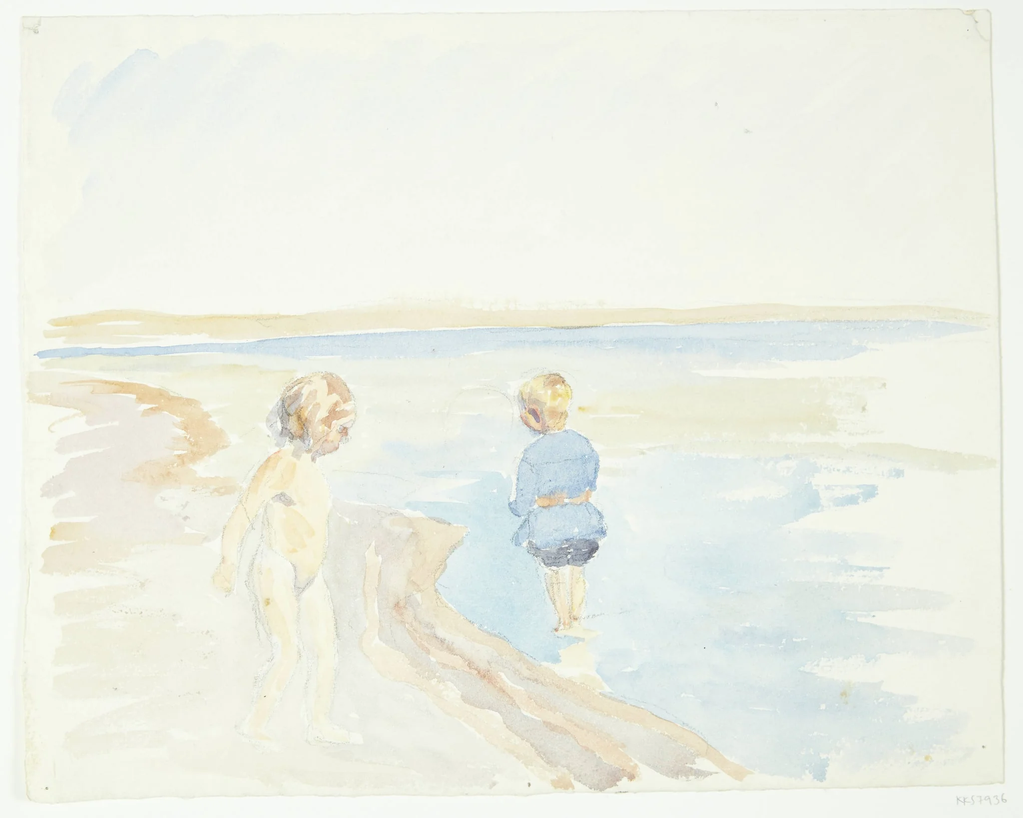 Børn ved stranden, detail