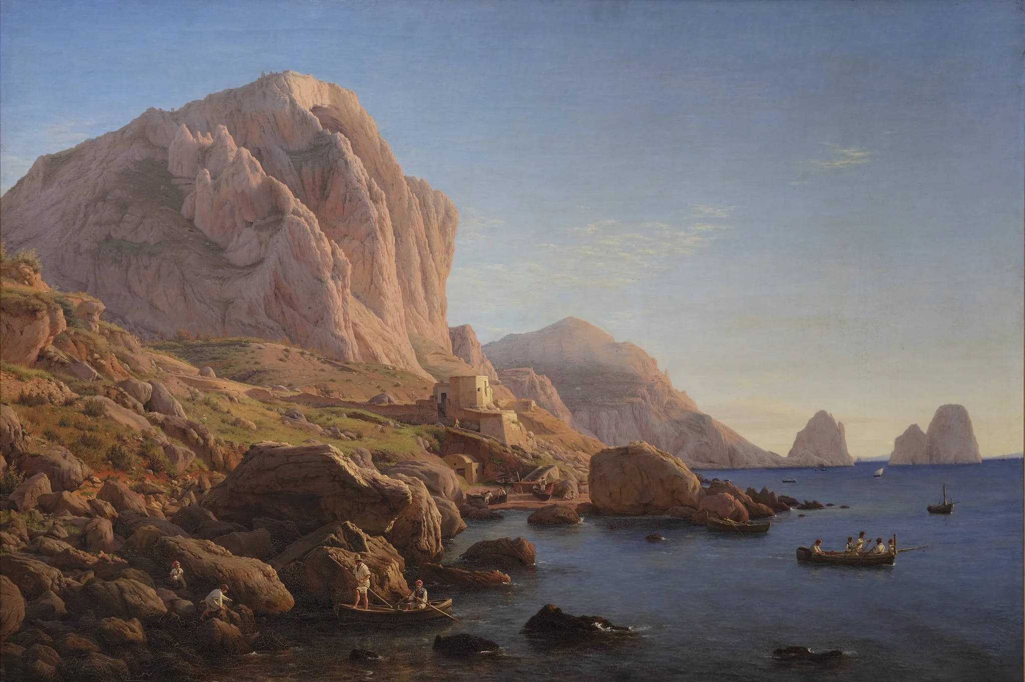 A Rocky Coast, Capri. After Sunrise, detail