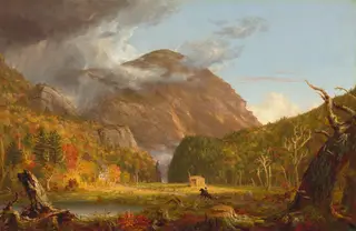 A View of the Mountain Pass Called the Notch of the White Mountains (Crawford Notch), by Thomas Cole, oil, 1839