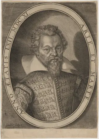 Philippe de Mornay (Du Plessis-Mornay), by Léonard Gaultier, ink, 1611