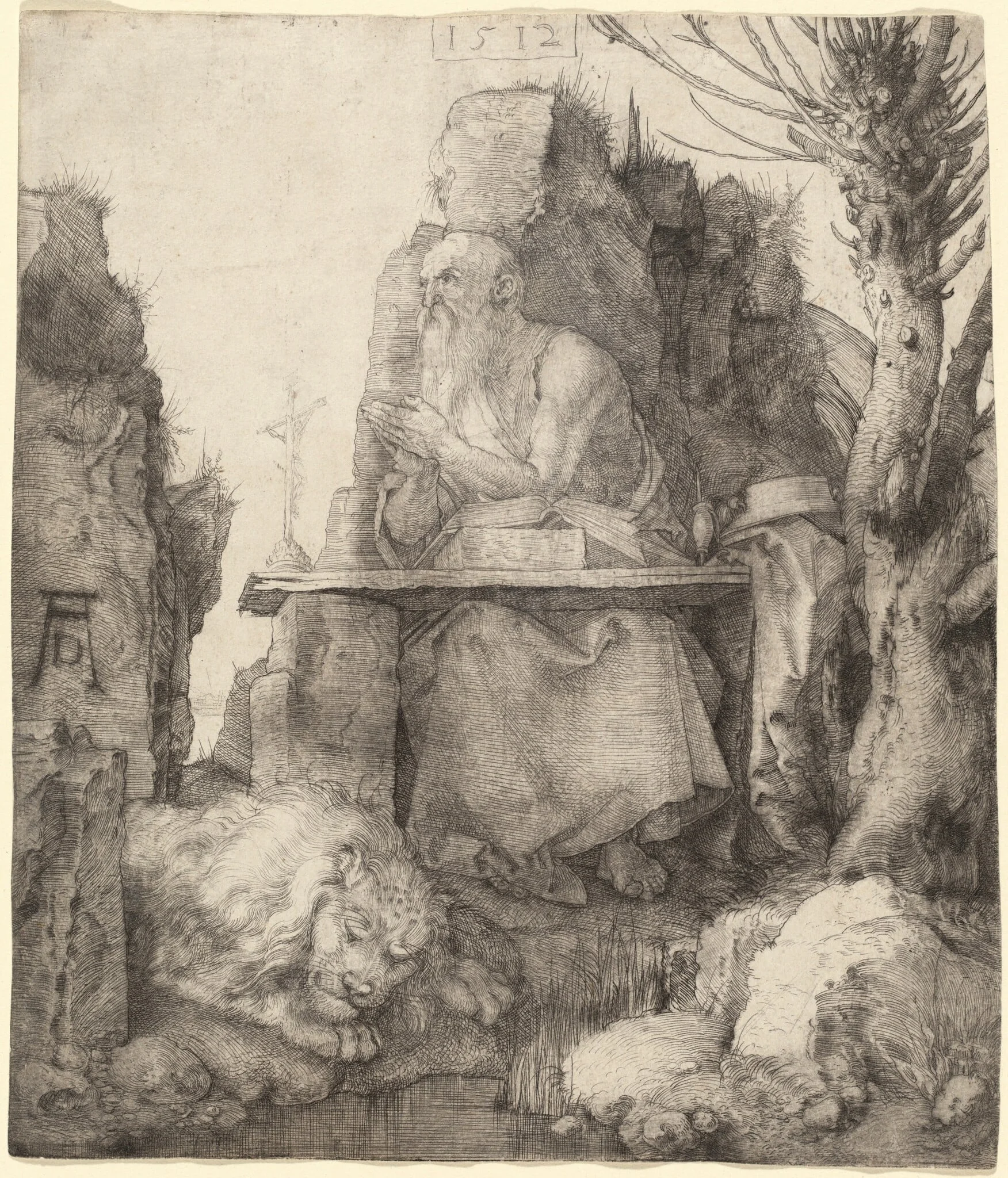 Saint Jerome by the Pollard Willow, detail
