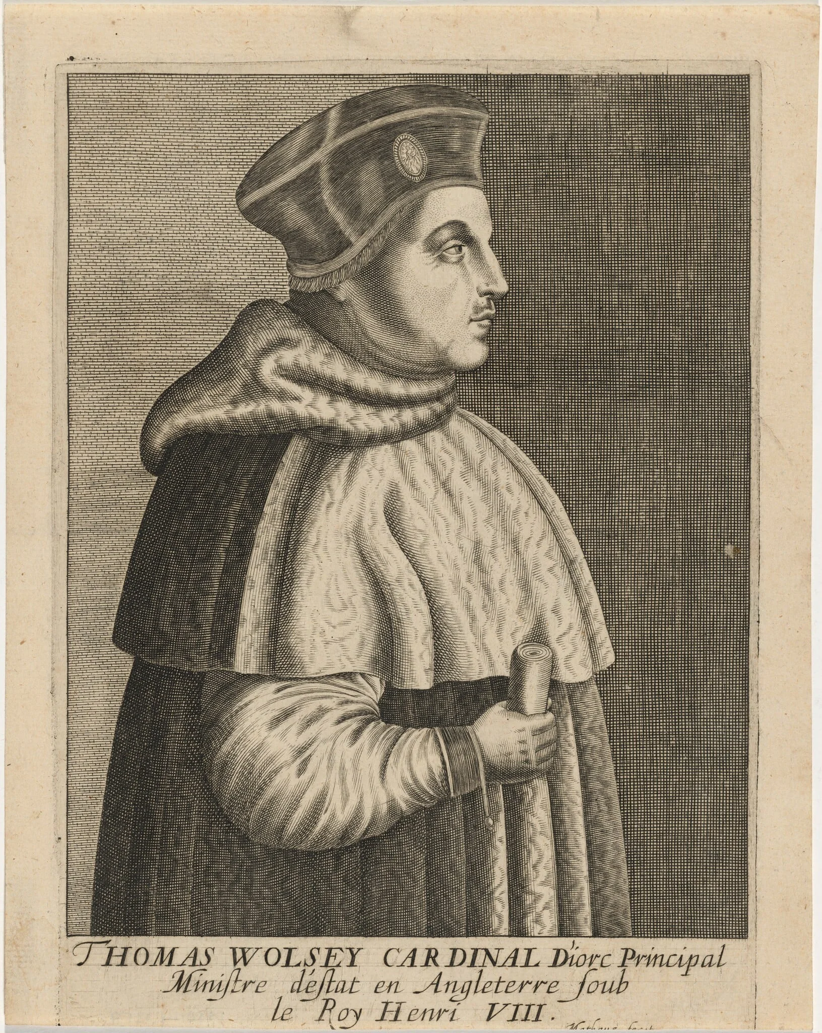 Thomas Wolsey, Cardinal, Lord Chancellor, Archbishop of York, detail