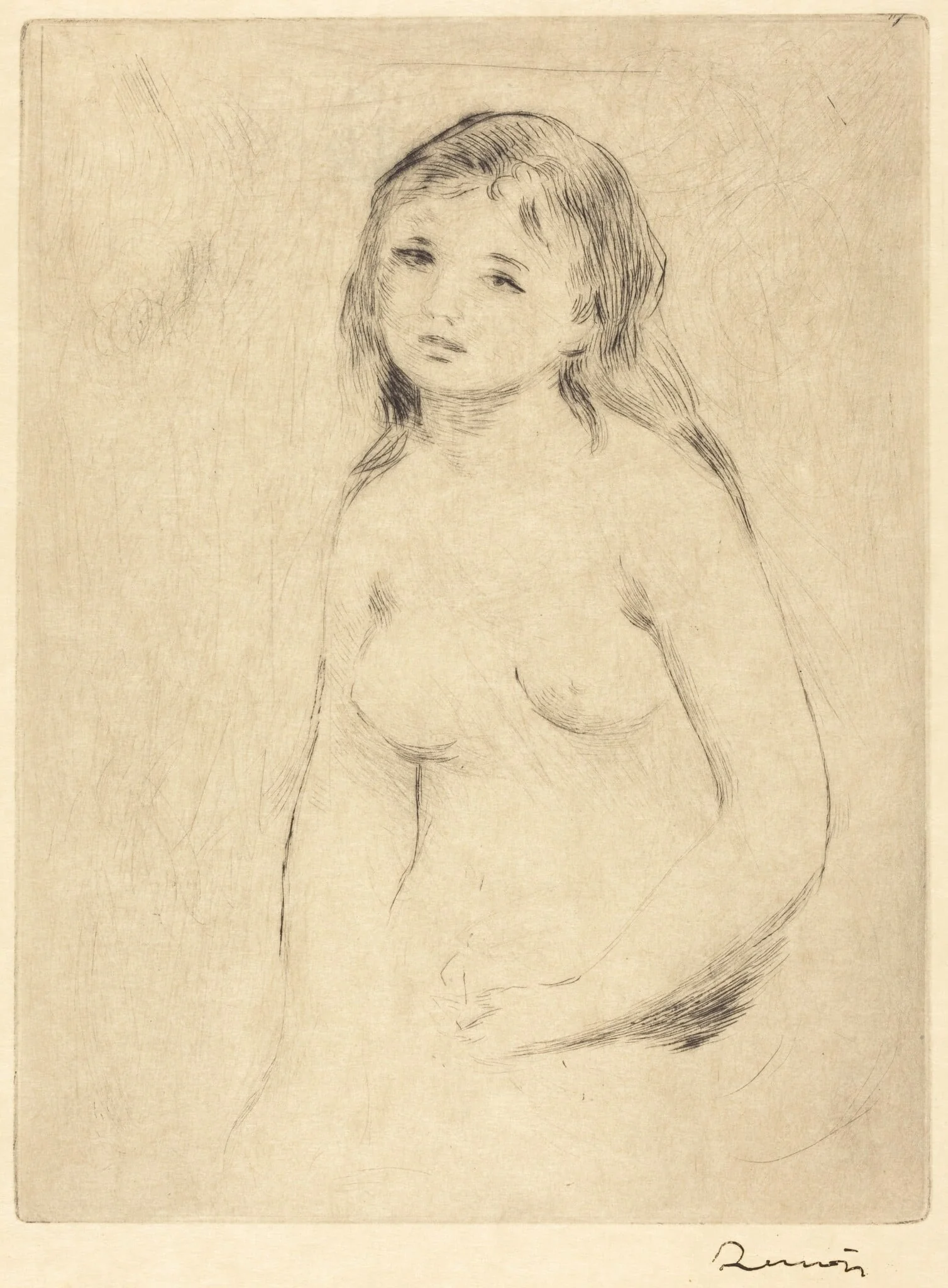 Study for a Bather (Etude pour une baigneuse), detail