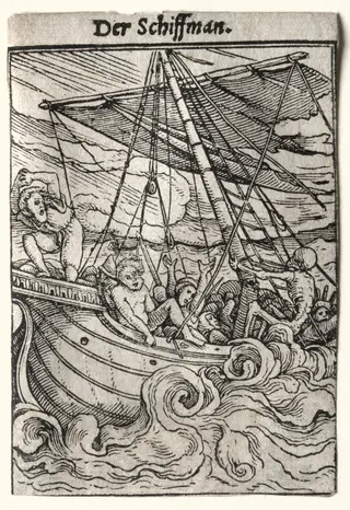 Dance of Death:  The Sailor, by Hans Holbein the Younger, 1526