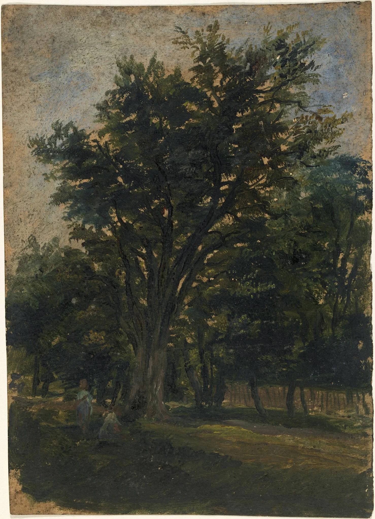 Figures against Trees, detail