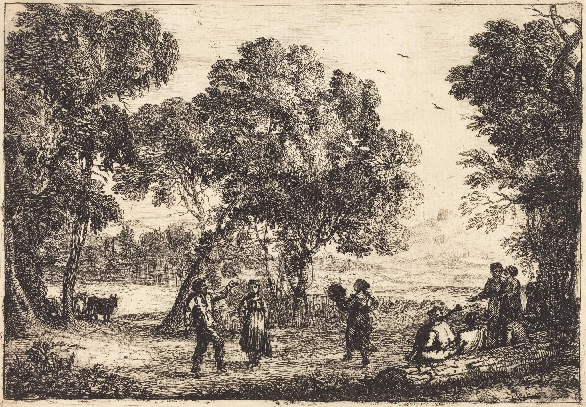 The Country Dance (Small Plate) (La danse sous les arbres), detail