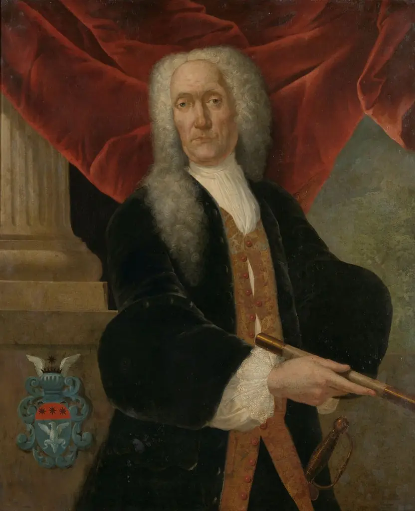 Portrait of gouverneur-generaal Abraham Patras, by Theodorus Justinus Rheen, oil, 1741