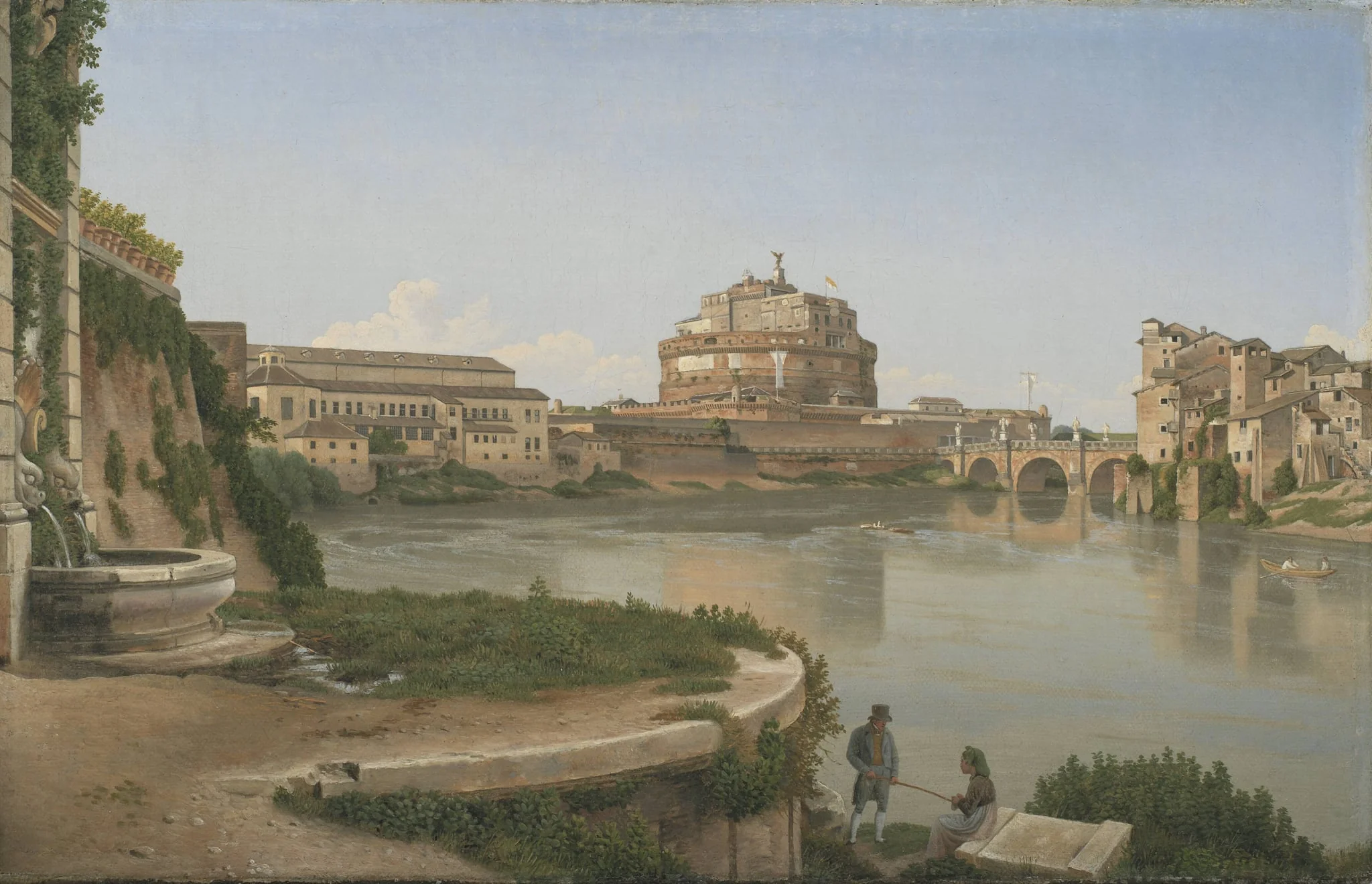 A View across the Tiber from Trastevere towards Castel S. Angelo, detail