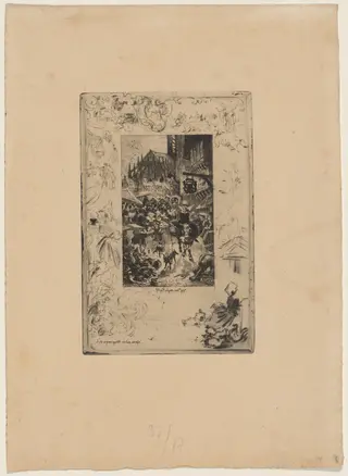 Je fis ce qu'on appelle un bon marche., by Félix-Hilaire Buhot, ink, 1878