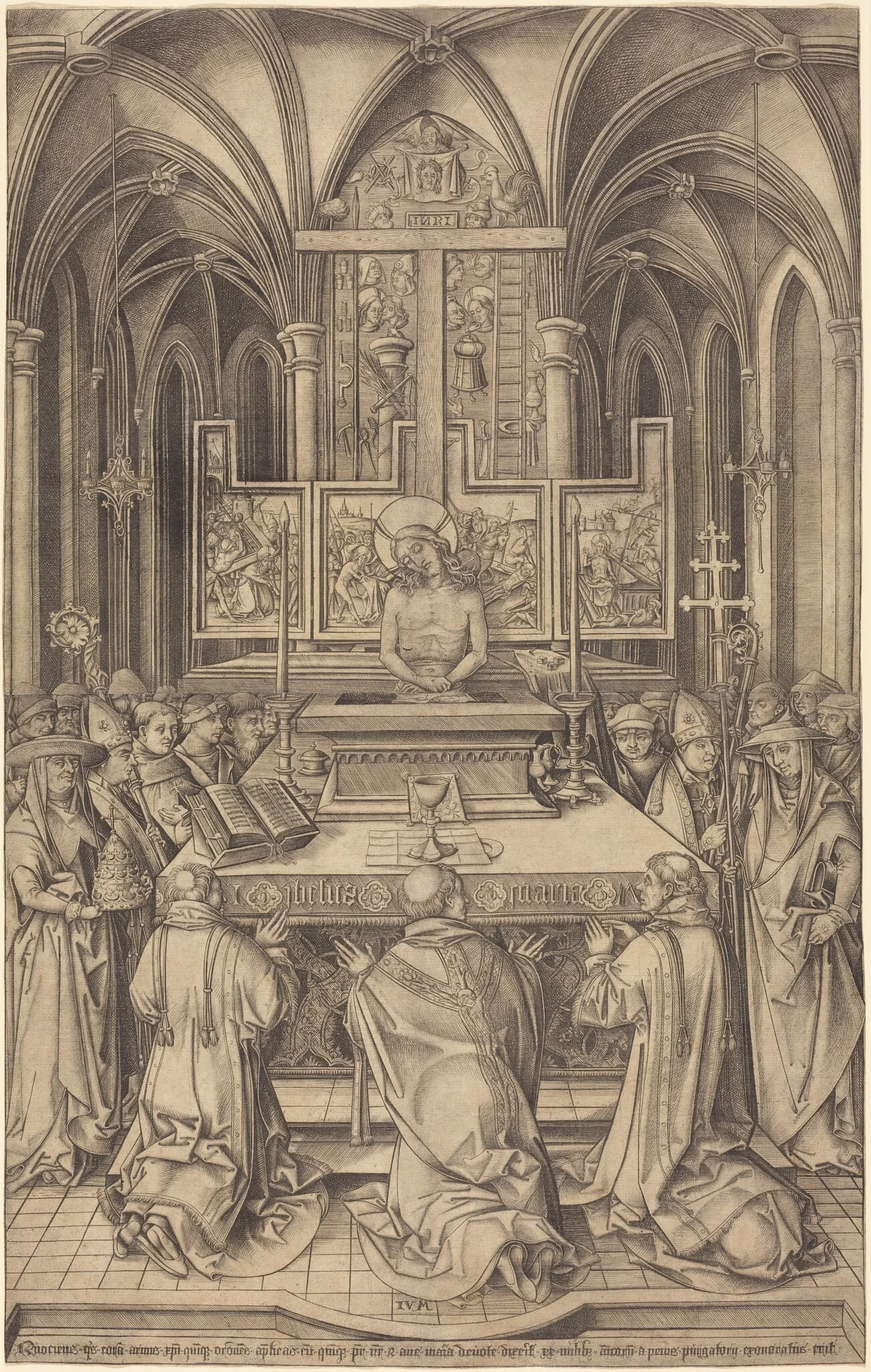 The Mass of Saint Gregory, detail