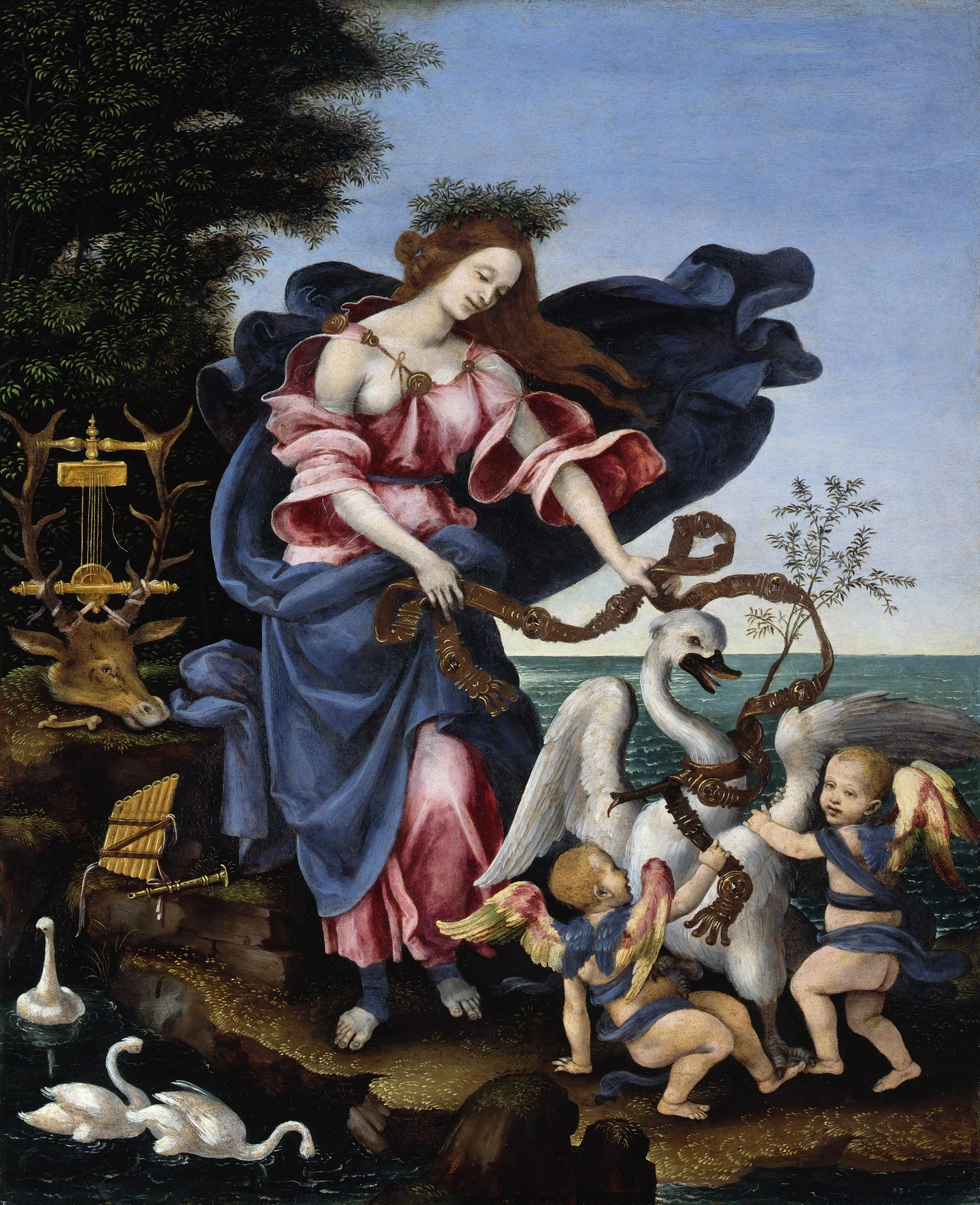Allegory of Music (Erato), detail