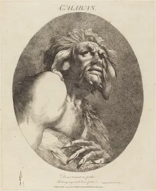 Caliban, by John Hamilton Mortimer, ink, 1775