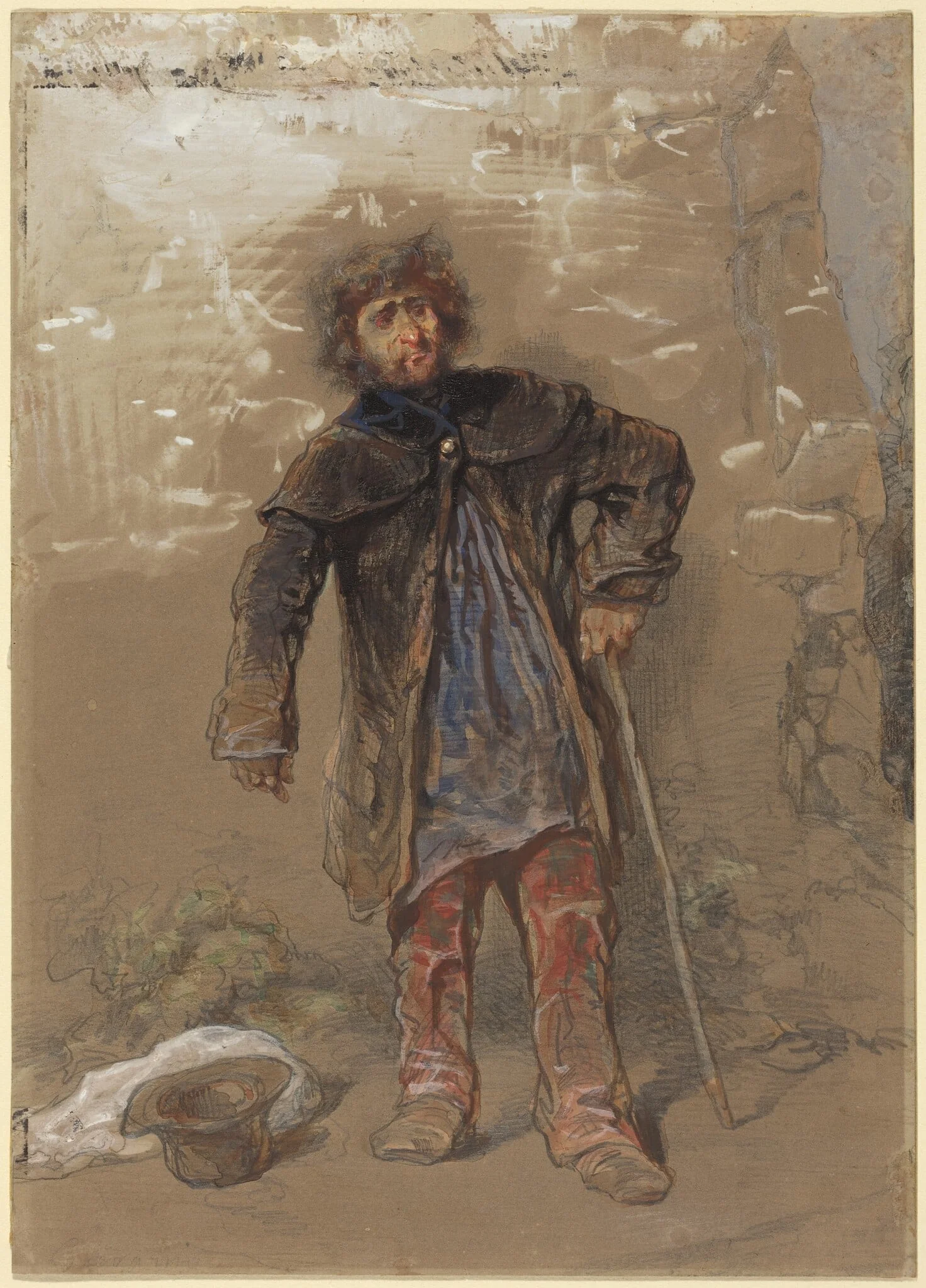 English Beggar, detail