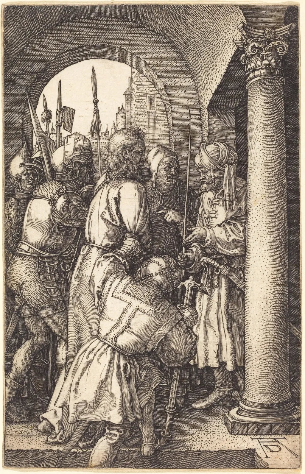 Christ before Pilate, by Albrecht Dürer, ink, 1512