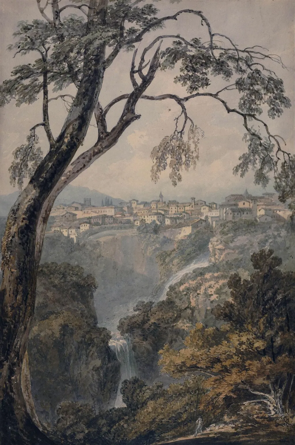 Falls of the Anio, Tivoli, by Joseph Mallord William Turner, watercolor, 1800