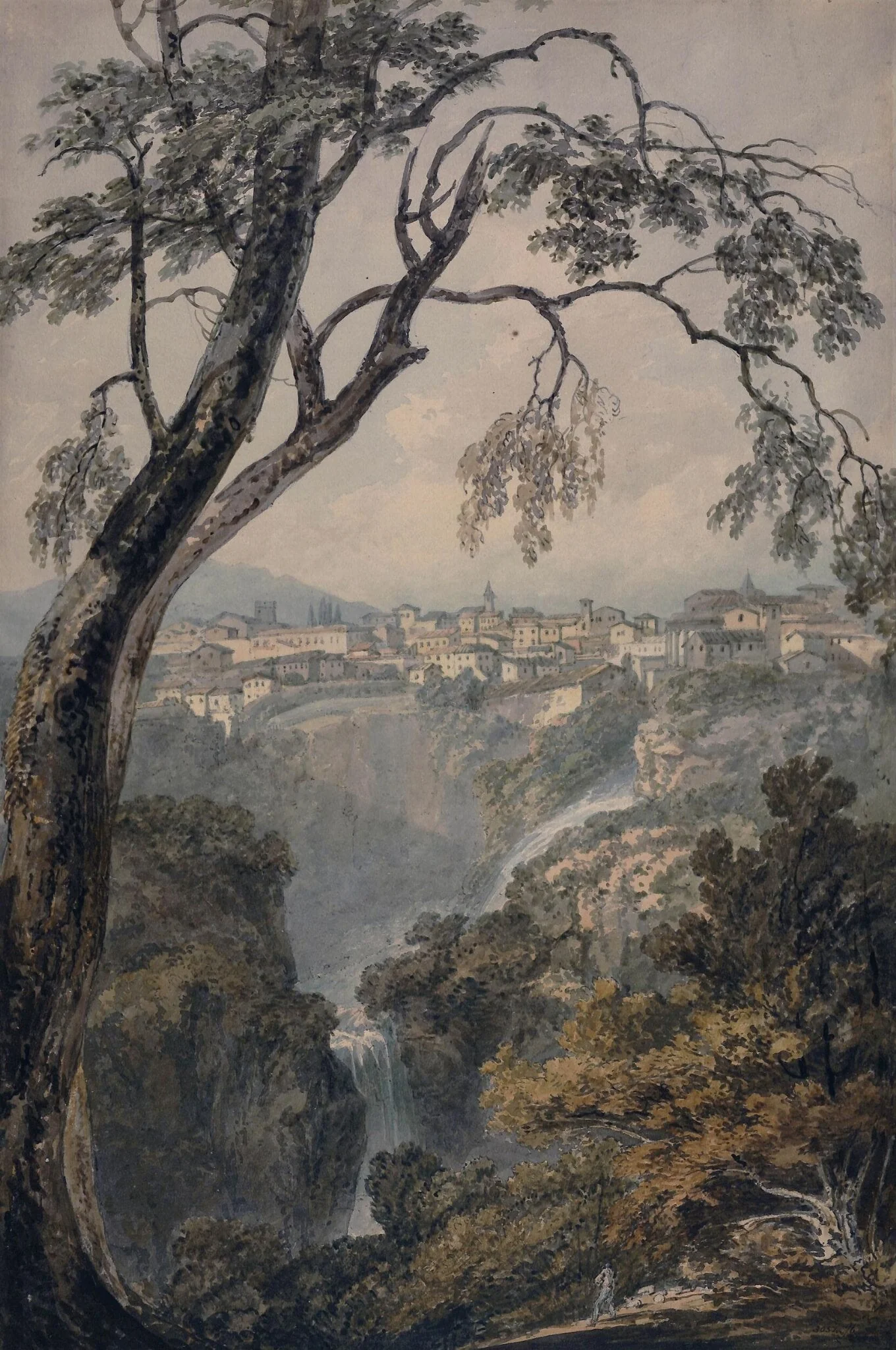 Falls of the Anio, Tivoli, detail