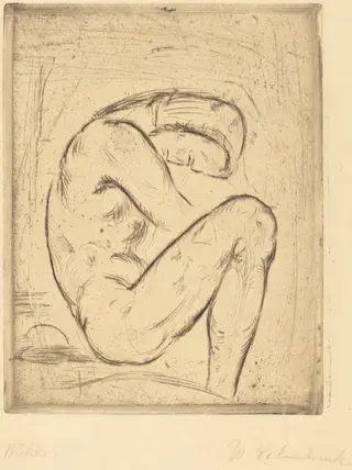 Büsser, by Wilhelm Lehmbruck, ink, 1912