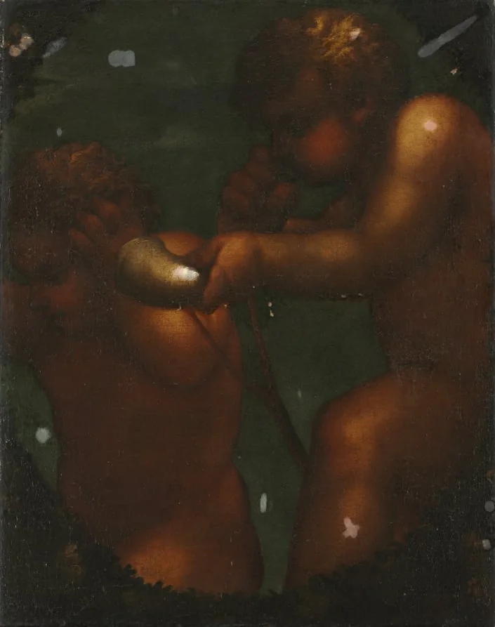 Two Putti, detail