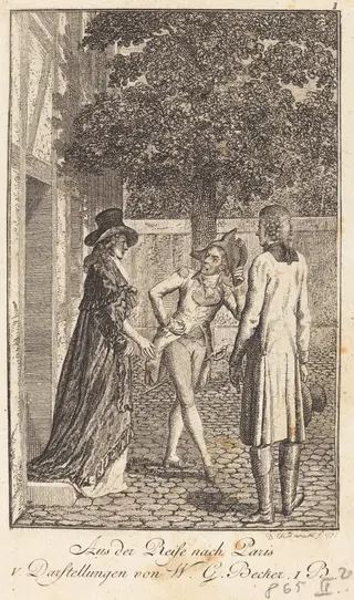 The Voyage to Paris, by Daniel Nikolaus Chodowiecki, ink, 1798