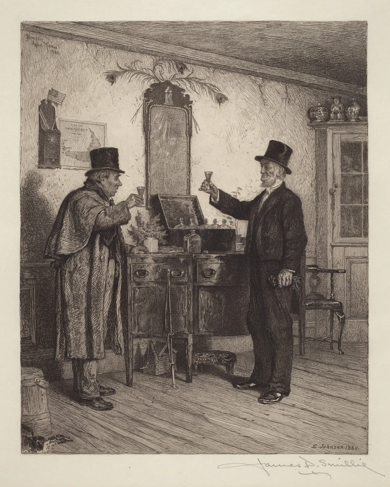 A Glass with the Squire, detail