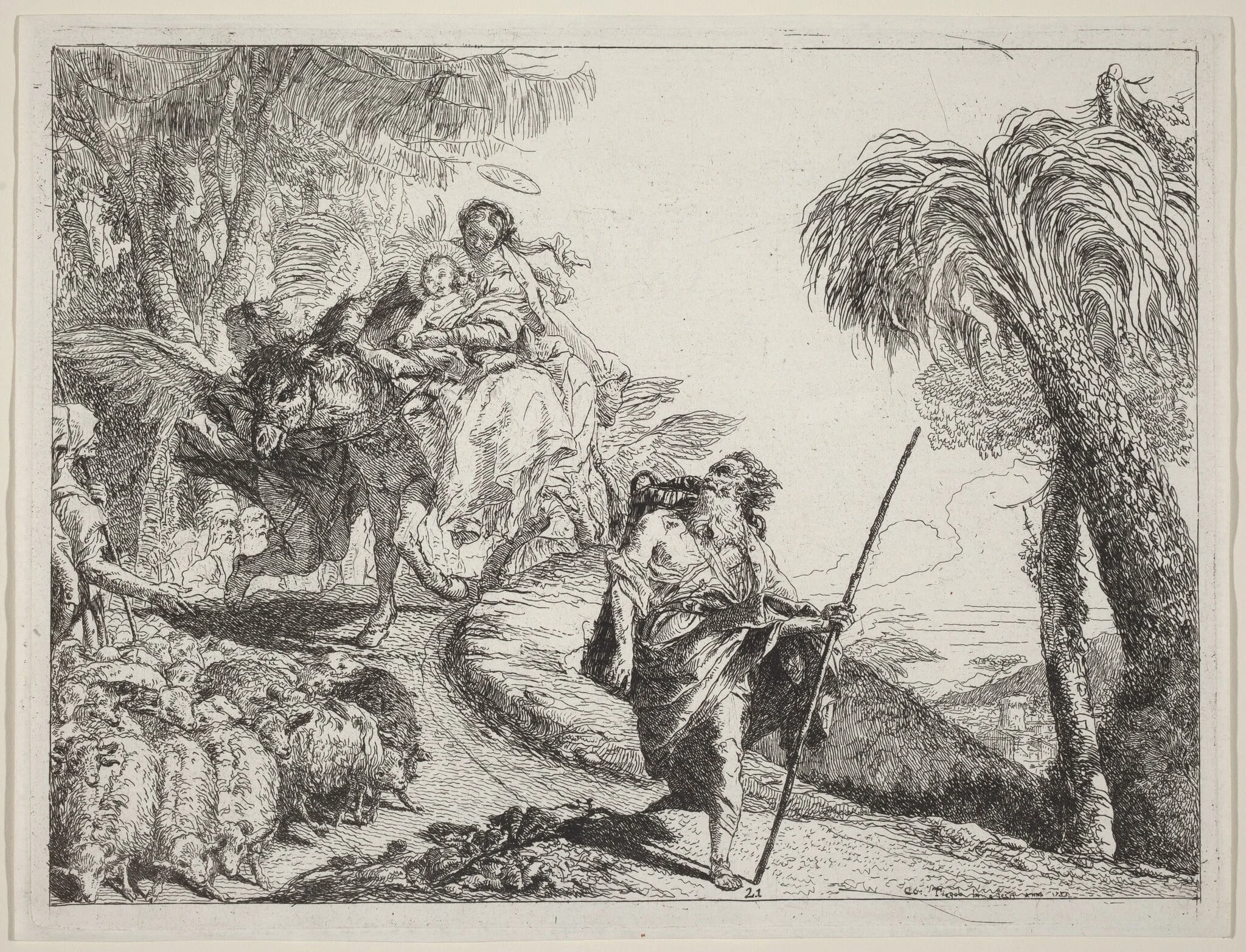 The Flight with Joseph in the Foreground, detail