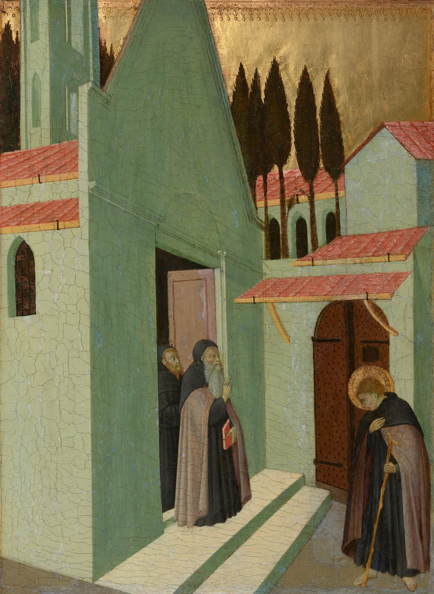 Saint Anthony Leaving His Monastery, detail