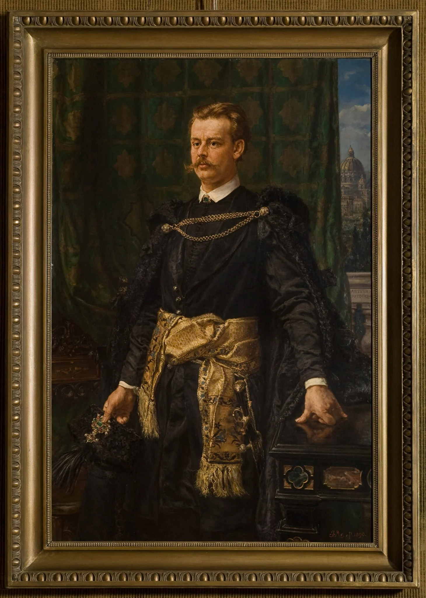 Portrait of Artur Potocki, detail