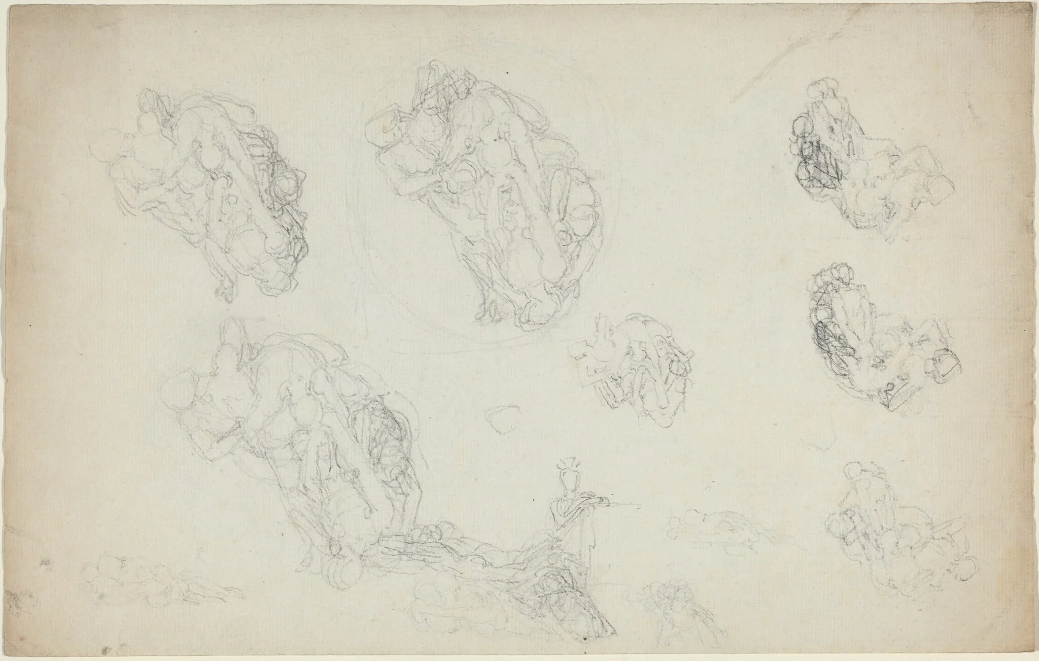 Sheet of Studies [recto and verso], detail
