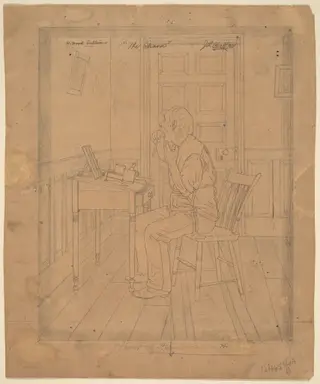 H. Wood Sullivan - "The Shaver", by Jefferson David Chalfant, graphite, 1895