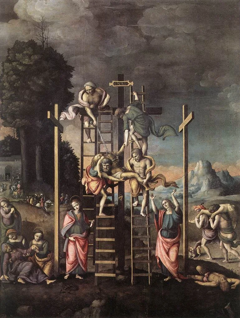 The Deposition, detail